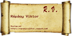 Répásy Viktor névjegykártya